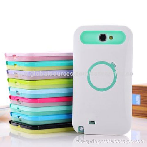 Color Matching, Soft Silicone Edge with Stand, Protective Cover for Samsung Galaxy Note II